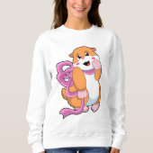 Hamster mit Band Sweatshirt (Vorderseite)