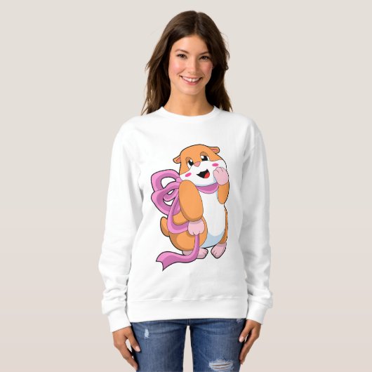 Hamster mit Band Sweatshirt (Vorne ganz)