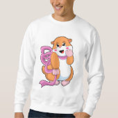 Hamster mit Band Sweatshirt (Vorderseite)