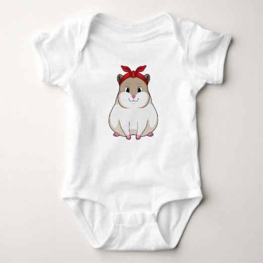 Hamster mit Bandana Baby Strampler (Vorderseite)