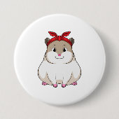 Hamster mit Bandana Button (Vorderseite)