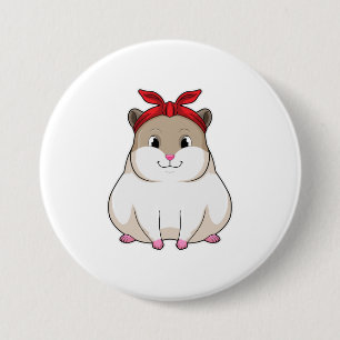 Hamster mit Bandana Button