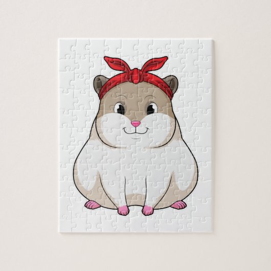 Hamster mit Bandana Puzzle (Vertikal)