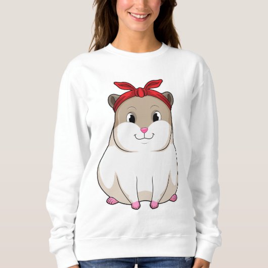 Hamster mit Bandana Sweatshirt (Vorderseite)