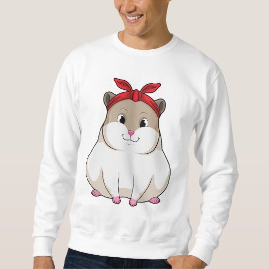 Hamster mit Bandana Sweatshirt (Vorderseite)