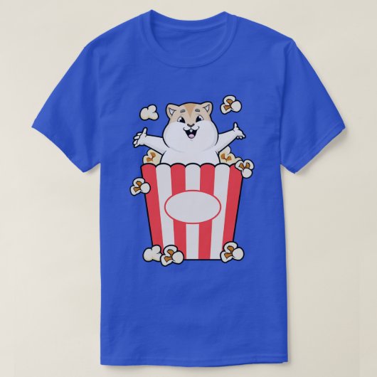 Hamster mit Beutel aus Popcorn T-Shirt (Design vorne)