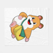 Hamster mit Beutel.PNG Fleecedecke (Vorderseite (Horizontal))