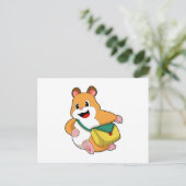 Hamster mit Beutel.PNG Postkarte (Stehend Vorderseite)