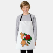 Hamster mit Blume Rose Schürze (Getragen)