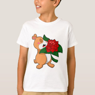 Hamster mit Blume Rose T-Shirt