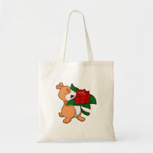 Hamster mit Blume Rose Tragetasche