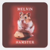 Hamster mit brasilianischer Nut Quadratischer Aufkleber (Vorderseite)