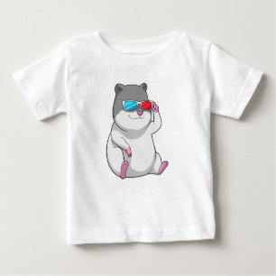 Hamster mit Brille Baby T-shirt