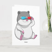 Hamster mit Brille Karte (Rückseite)