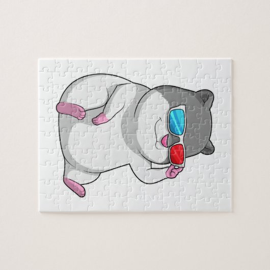 Hamster mit Brille Puzzle (Horizontal)