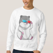 Hamster mit Brille Sweatshirt (Vorderseite)