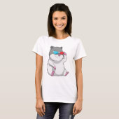 Hamster mit Brille T-Shirt (Vorne ganz)