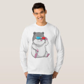 Hamster mit Brille T-Shirt (Vorne ganz)