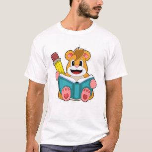 Hamster mit Buch und Pen T-Shirt