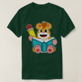 Hamster mit Buchpfen T-Shirt (Design vorne)