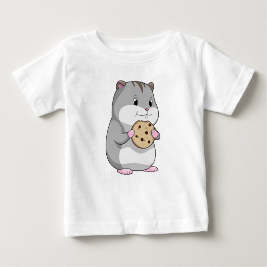 Hamster mit Cookie Baby T-shirt (Vorderseite)
