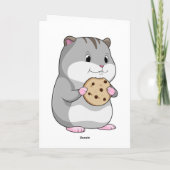 Hamster mit Cookie Karte (Rückseite)