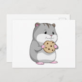Hamster mit Cookie Postkarte (Vorne/Hinten)
