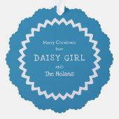 Hamster mit Daisy Blume Bouquet Holiday Ornament Karte (Rückseite)