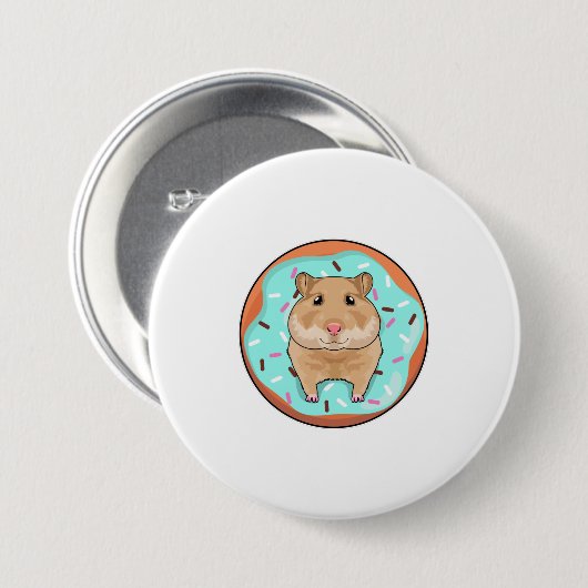 Hamster mit Donut Button (Vorne & Hinten)
