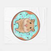 Hamster mit Donut Fleecedecke (Vorderseite (Horizontal))