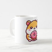 Hamster mit Donut Kaffeetasse (Vorderseite Links)