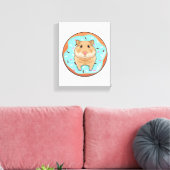 Hamster mit Donut Leinwanddruck (Insitu (Wohnzimmer))