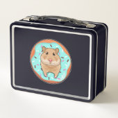 Hamster mit Donut Metall Brotdose (Rückseite)