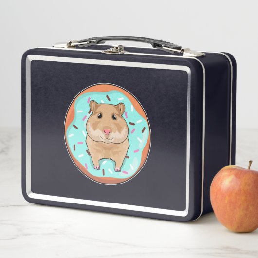 Hamster mit Donut Metall Brotdose (Beispiel)