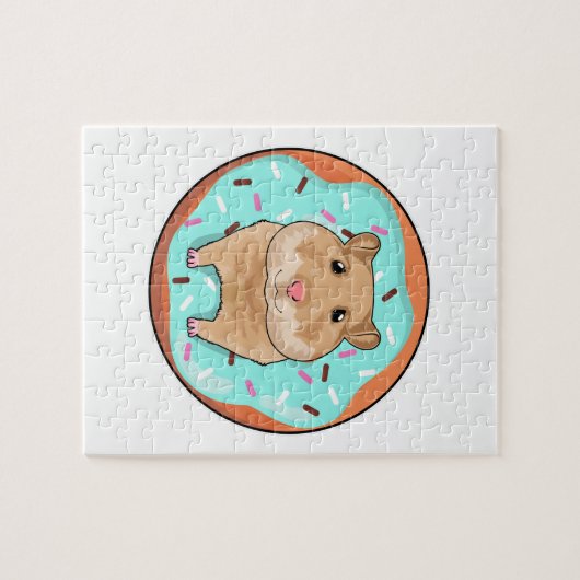 Hamster mit Donut Puzzle (Horizontal)