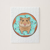 Hamster mit Donut Puzzle (Vertikal)