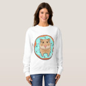 Hamster mit Donut Sweatshirt (Vorne ganz)