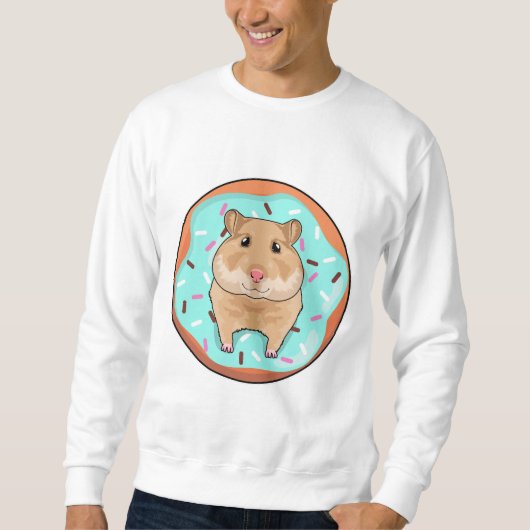 Hamster mit Donut Sweatshirt (Vorderseite)