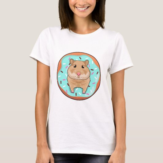 Hamster mit Donut T-Shirt (Vorderseite)