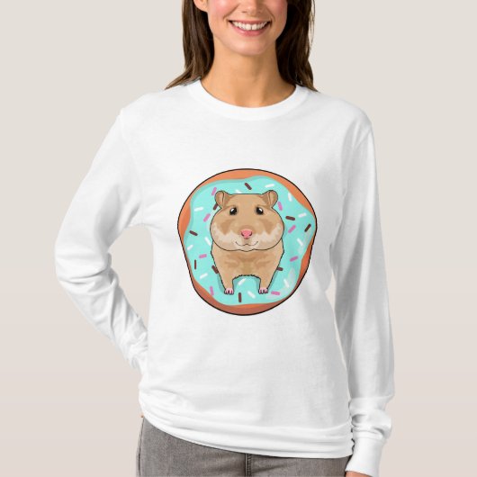 Hamster mit Donut T-Shirt (Vorderseite)