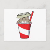 Hamster mit Drink Postkarte (Vorderseite)