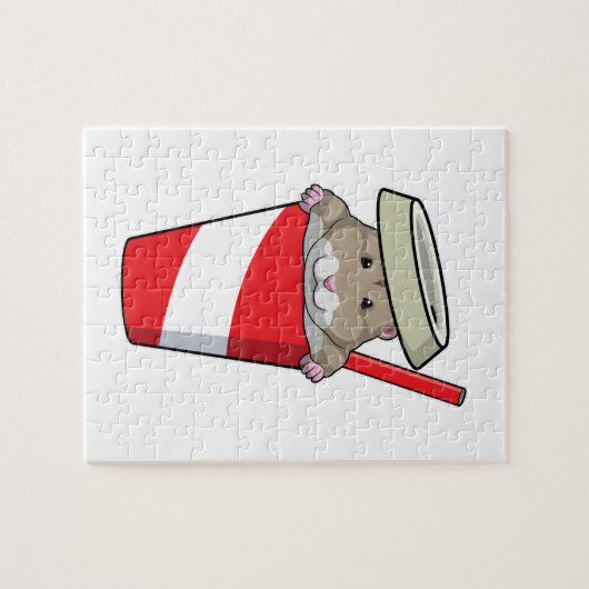Hamster mit Drink Puzzle (Horizontal)