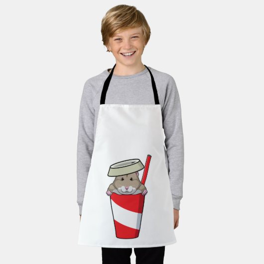 Hamster mit Drink Schürze (Getragen)