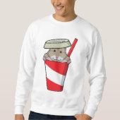Hamster mit Drink Sweatshirt (Vorderseite)