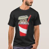 Hamster mit Drink T-Shirt (Vorderseite)