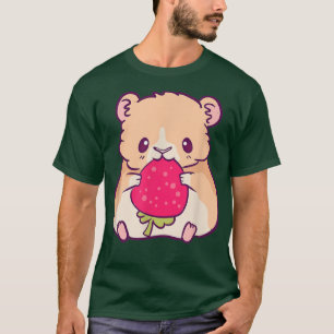 Hamster mit Erdbeere Niedlich Kawaii Anime Kawai T-Shirt