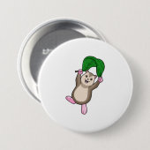 Hamster mit Fallschirm Button (Vorne & Hinten)