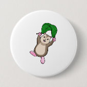 Hamster mit Fallschirm Button (Vorderseite)