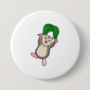 Hamster mit Fallschirm Button