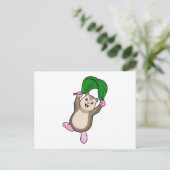 Hamster mit Fallschirm Postkarte (Stehend Vorderseite)